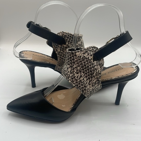 Gianni Bini Heels, black with snake print, size 6 - Picture 5 of 7